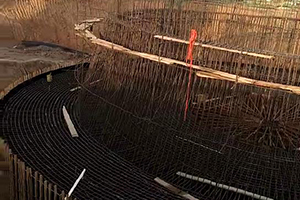 贺州砼烟囱新建施工现场